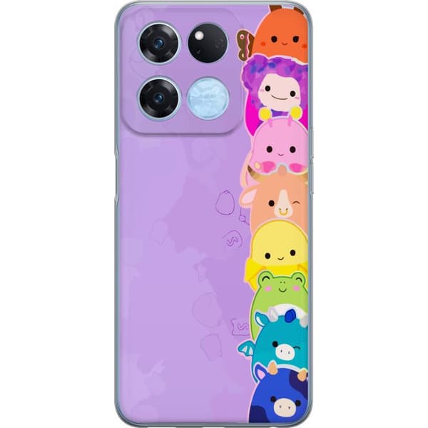Kompatibelt Mobildeksel til OnePlus Ace Racing  Lekende illustrasjon med glade Dumpling Squishy-karakterer i regnbuefarger