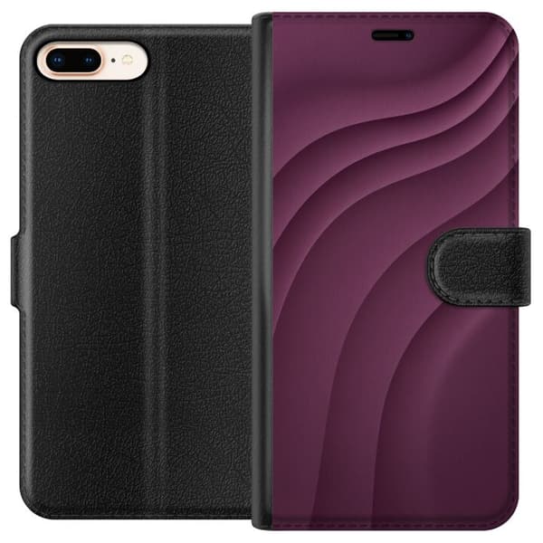 Kompatibelt Lommeboketui til Apple iPhone 7 Plus Plommebevegelse