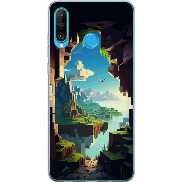 Kompatibelt Mobilskal till Huawei P30 lite Minecraft