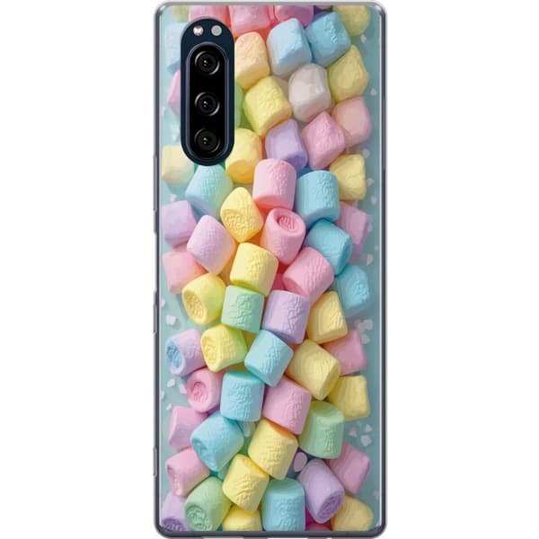 Kompatibelt Mobildeksel til Sony Xperia 5 Søt godisdesign med marshmallows