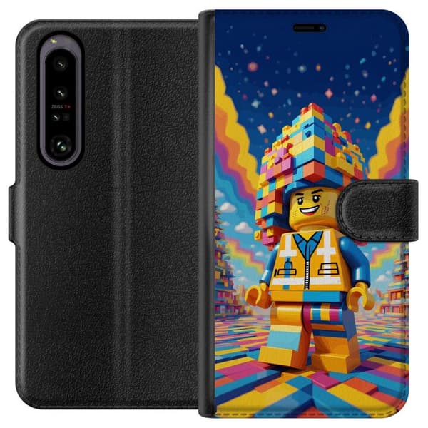 Kompatibel Tegnebogsetui til Sony Xperia 1 IV Byggklossfigur
