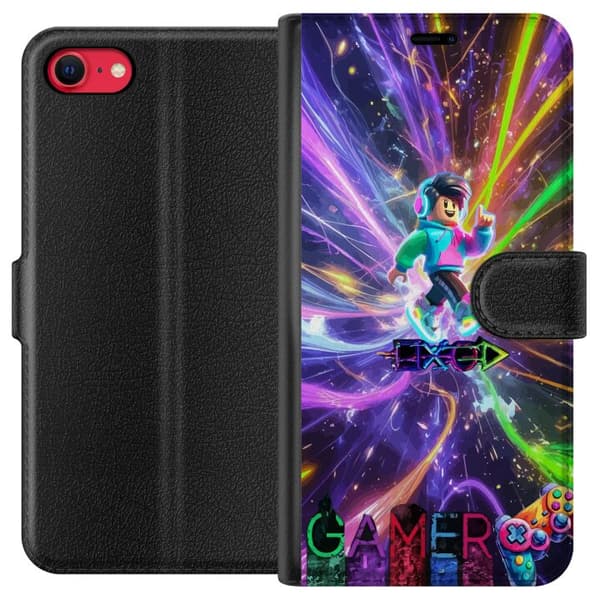 Kompatibelt Plånboksfodral till Apple iPhone 7 Neon Gamer