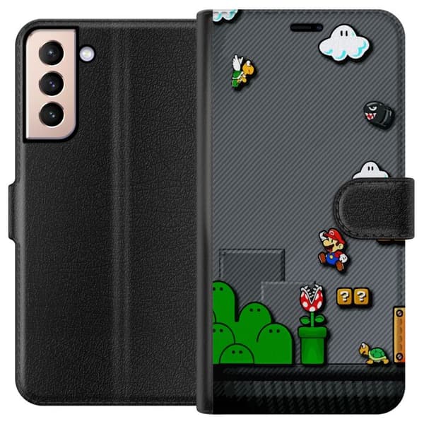 Kompatibel Tegnebogsetui til Samsung Galaxy S21 Super Mario Bros