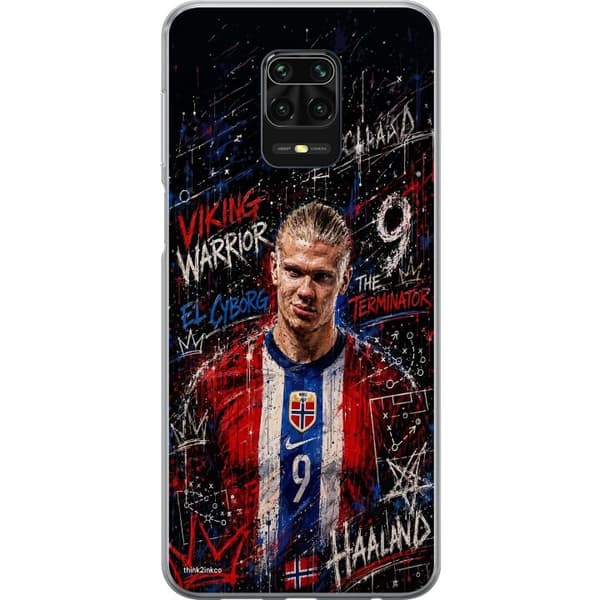 Kompatibelt Mobilskal till Xiaomi Redmi Note 9S Erling Haaland graffiti