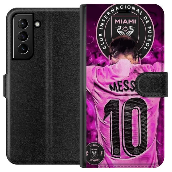 Kompatibel Tegnebogsetui til Samsung Galaxy S21+ 5G Lionel Messi (Inter Miami CF)