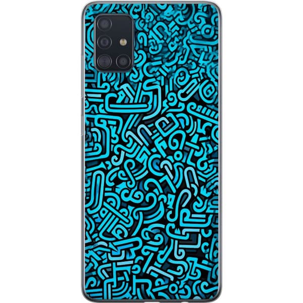 Kompatibelt Mobildeksel til Samsung Galaxy A51 Blå abstrakt graffiti
