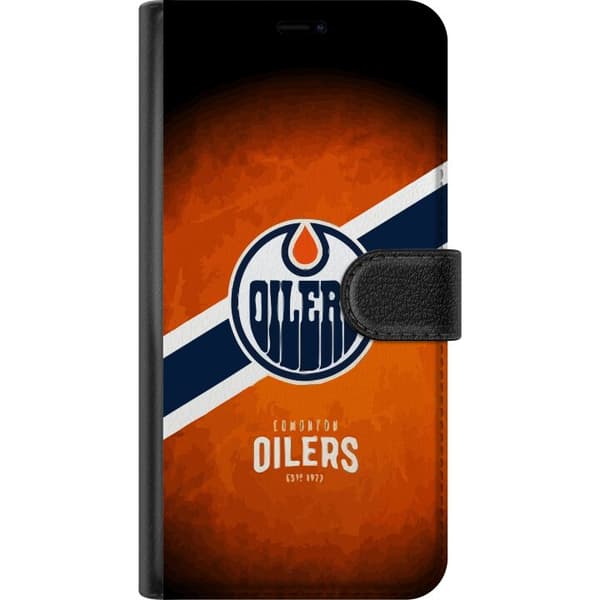 Kompatibelt Plånboksfodral till Apple iPhone 13 mini Edmonton Oilers (NHL)