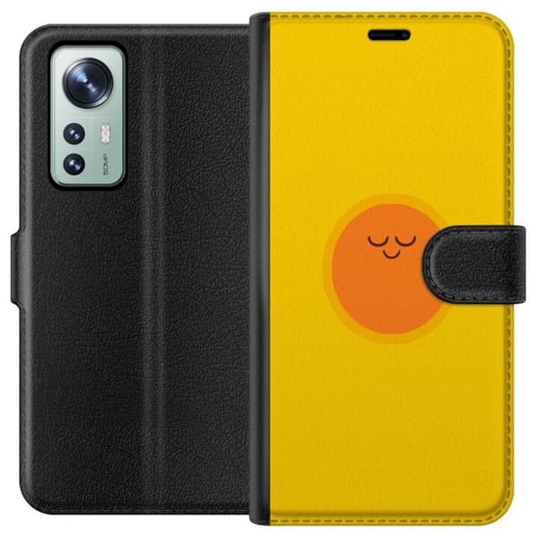 Kompatibelt Lommeboketui til Xiaomi 12 Sovande solfigur