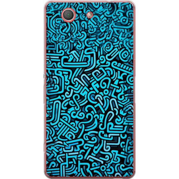 Kompatibelt Mobildeksel til Sony Xperia Z3 Compact Blå abstrakt graffiti