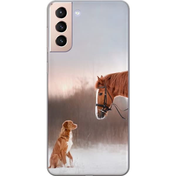 Kompatibelt Mobildeksel til Samsung Galaxy S21 Hest & Hund