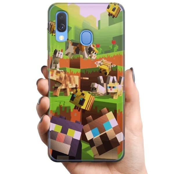 Kompatibelt Mobildeksel til Samsung Galaxy A40 MineCraft