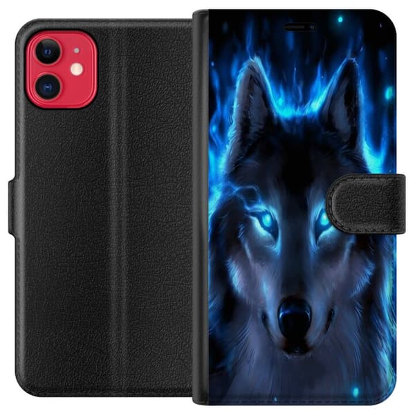 Kompatibelt Plånboksfodral till Apple iPhone 11 Wolf
