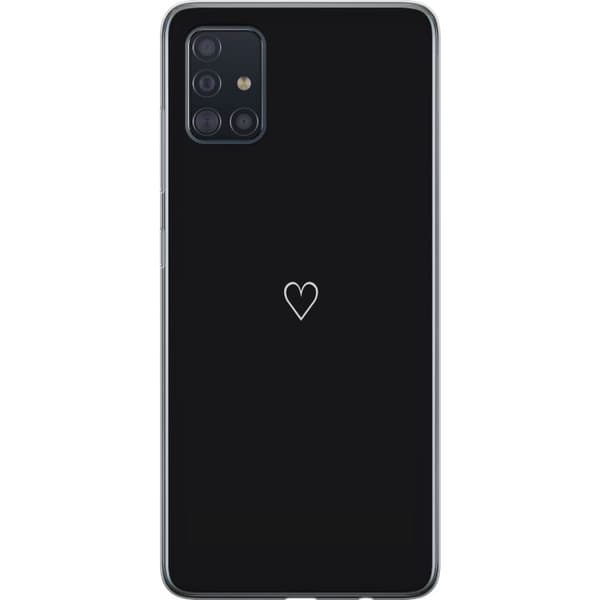 Kompatibelt Mobildeksel til Samsung Galaxy A51 Hjerte Svart
