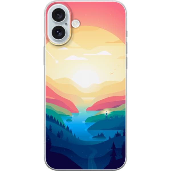 Kompatibelt Mobilskal till Apple iPhone 16 Plus Pink Horizon