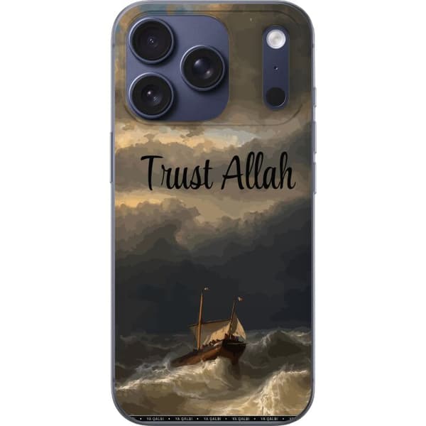 Kompatibelt Mobildeksel til Apple iPhone 18 Pro Trust Allah över stormigt hav