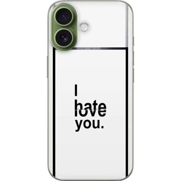 Kompatibelt Mobilskal till Apple iPhone 17 I Hate Love You