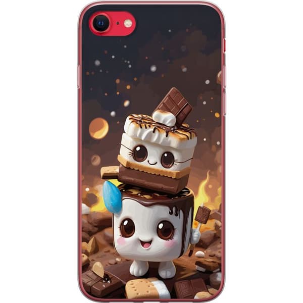 Kompatibelt Mobildeksel til Apple iPhone SE (2022) Søt dessertdesign med marshmallow