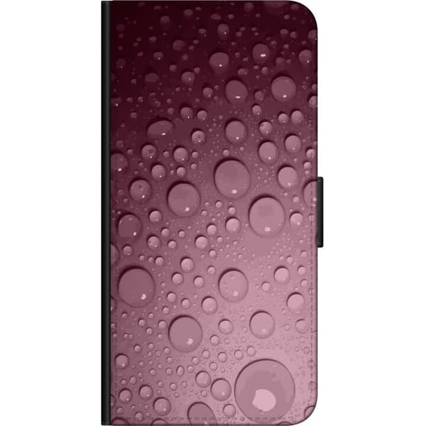 Kompatibelt Lommeboketui til OnePlus 7 Pro Rosa vattendroppar