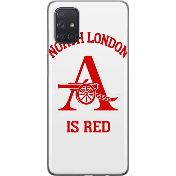 Kompatibelt Mobilskal till Samsung Galaxy A71 Arsenal is red