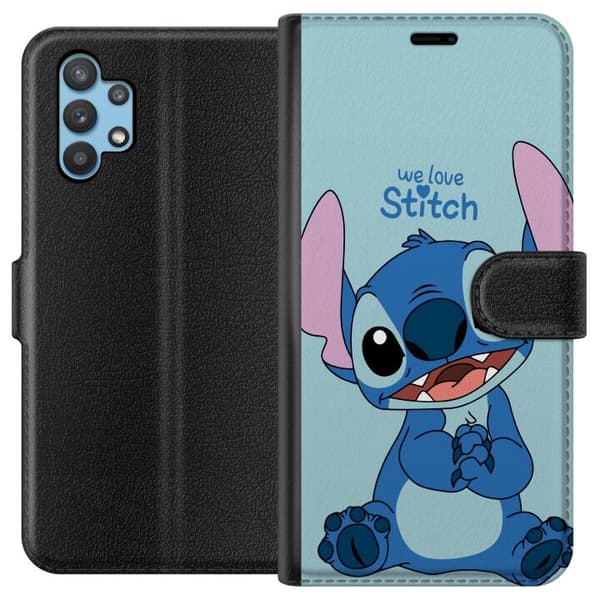 Kompatibelt Plånboksfodral till Samsung Galaxy A32 5G Älska Stitch