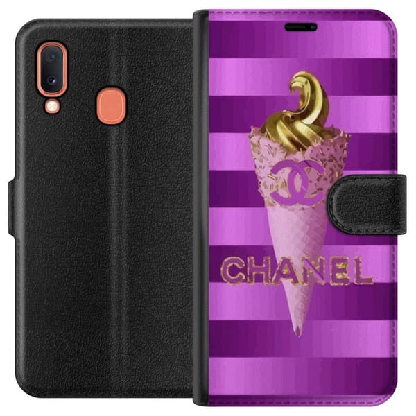 Kompatibelt Plånboksfodral till Samsung Galaxy A20e CC Glass