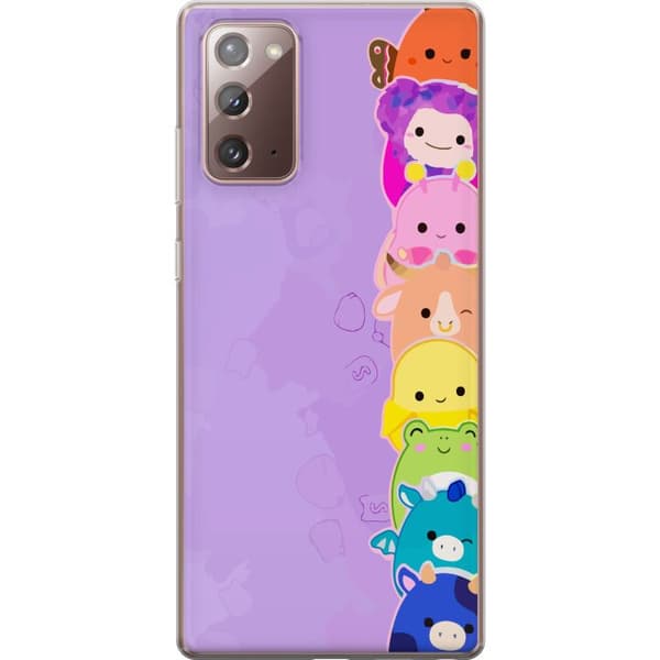 Kompatibelt Mobildeksel til Samsung Galaxy Note20  Lekende illustrasjon med glade Dumpling Squishy-karakterer i regnbuefarger