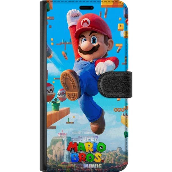 Kompatibel Tegnebogsetui til Apple iPhone 16e Dynamisk spilmotiv med Mario og ikoniske platforme