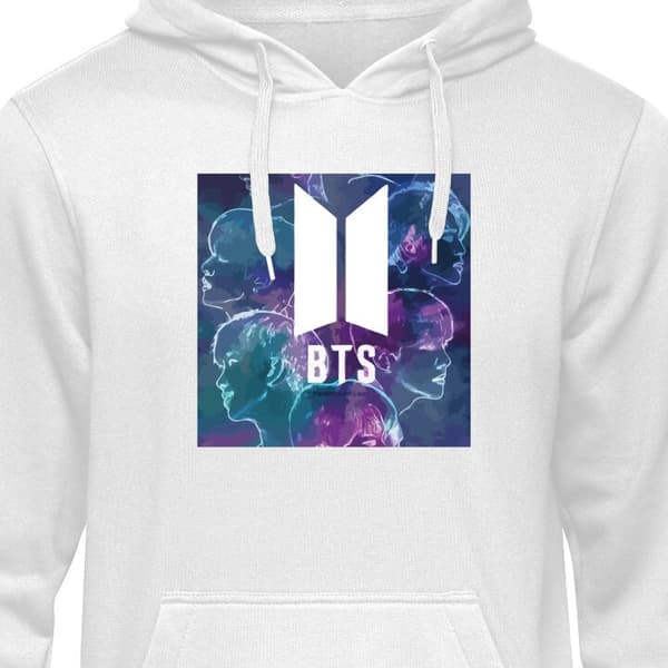 Hettegenser barn Hvit 12-13 År BTS BTS Hvit 12-13 År
