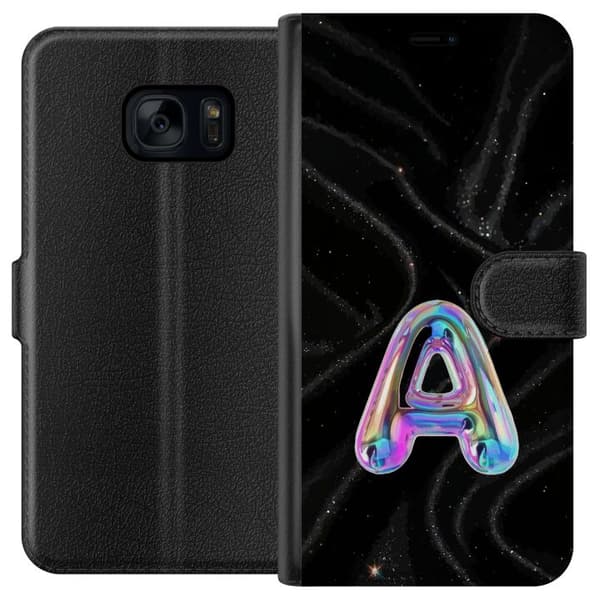 Kompatibelt Lommeboketui til Samsung Galaxy S7 Holografisk bokstav A