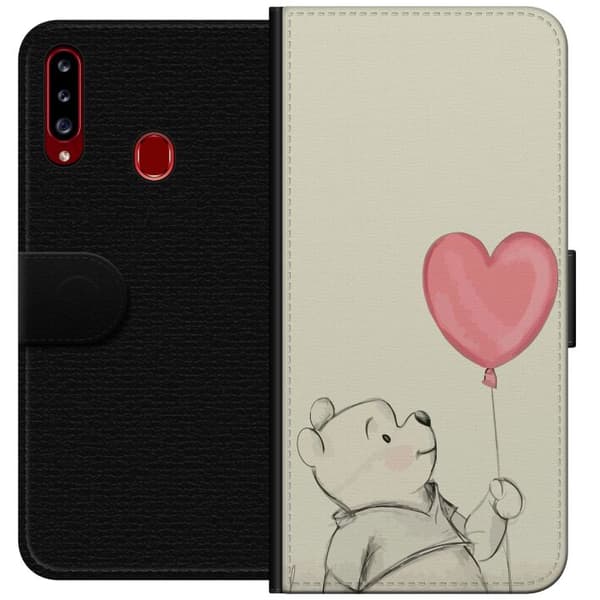 Kompatibelt Plånboksfodral till Samsung Galaxy A20s Nalle Puh