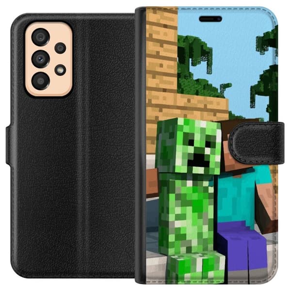 Kompatibel Tegnebogsetui til Samsung Galaxy A33 5G MineCraft