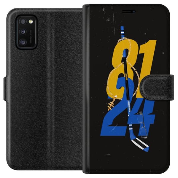 Kompatibel Tegnebogsetui til Samsung Galaxy A41 Hockeynummer med klubba