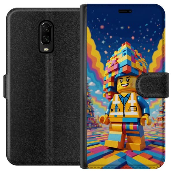 Kompatibelt Plånboksfodral till OnePlus 6T Byggklossfigur