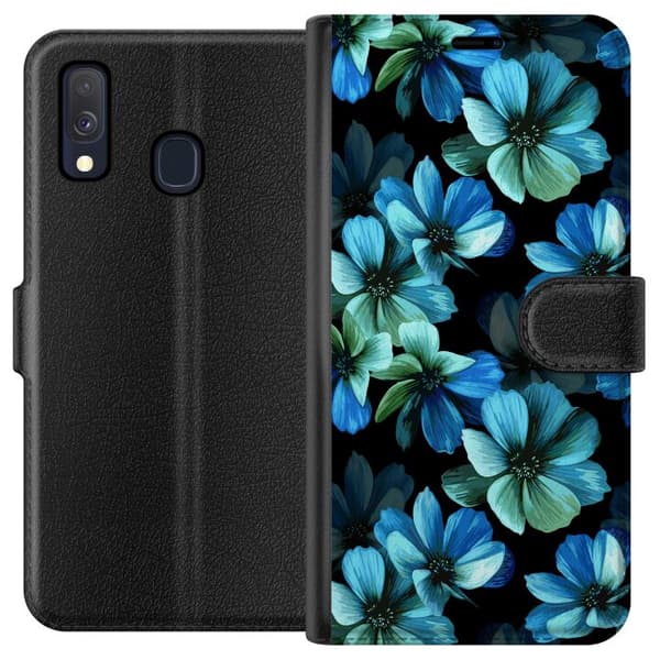 Kompatibelt Plånboksfodral till Samsung Galaxy A40 Blommor