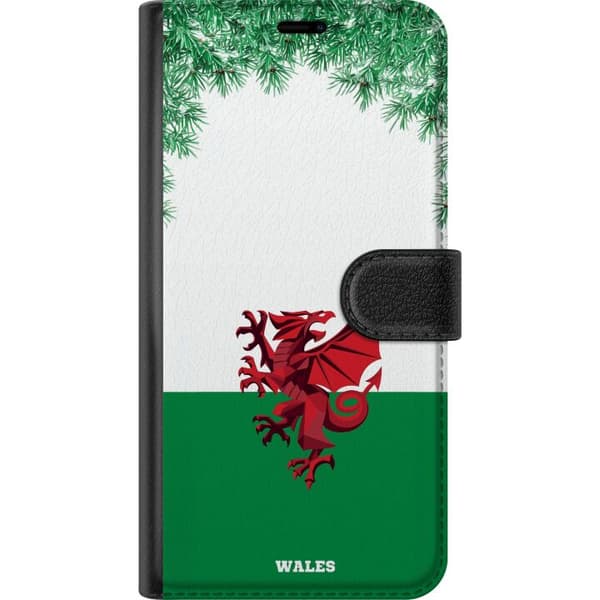 Kompatibel Tegnebogsetui til Google Pixel 8a Klassisk walisisk flag med ikonisk rød drage