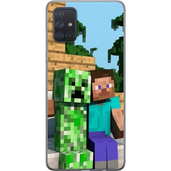 Kompatibelt Mobilskal till Samsung Galaxy A71 MineCraft