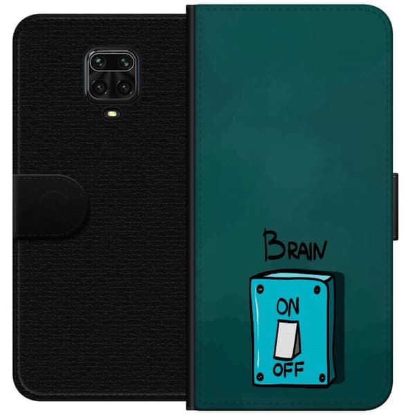 Kompatibelt Lommeboketui til Xiaomi Redmi Note 9S Brain On Off