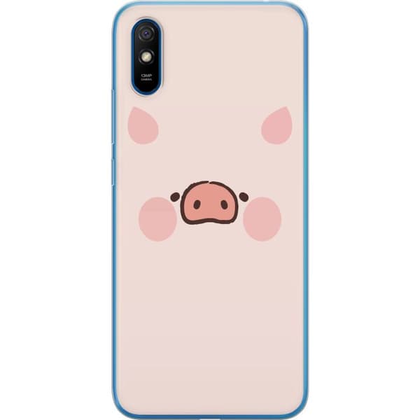 Kompatibelt Mobilskal till Xiaomi Redmi 9A Minimalistiskt grisansikte