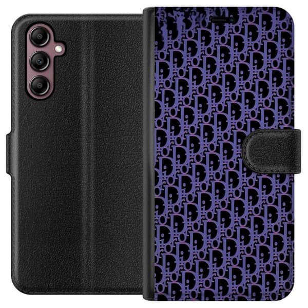 Kompatibelt Lommeboketui til Samsung Galaxy A14 5G Moderneluksuriøst monogram i stilrent design
