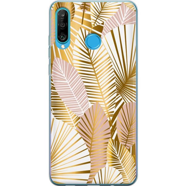 Kompatibelt Mobilskal till Huawei P30 lite Gold