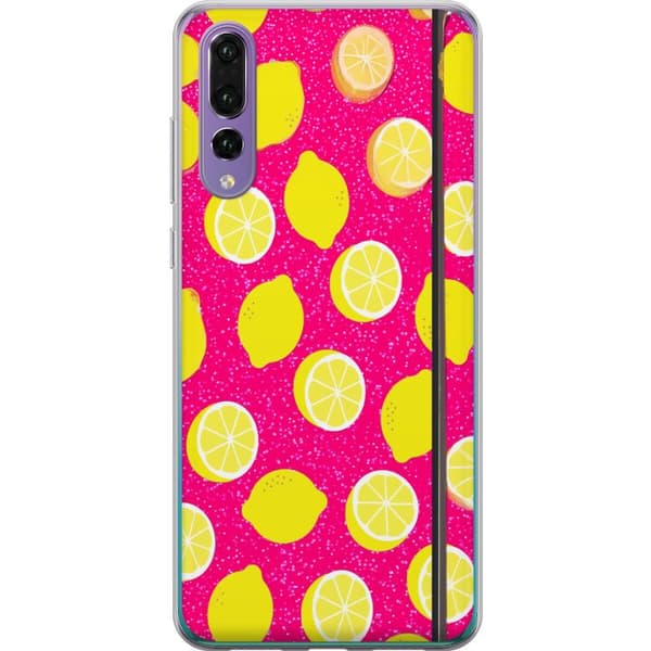 Kompatibelt Mobildeksel til Huawei P20 Pro Citronmönster rosa
