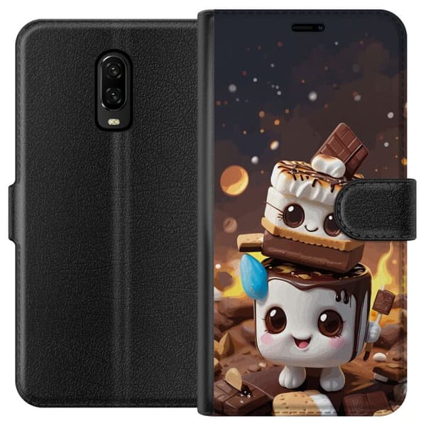 Kompatibelt Lommeboketui til OnePlus 6T Søt dessertdesign med marshmallow