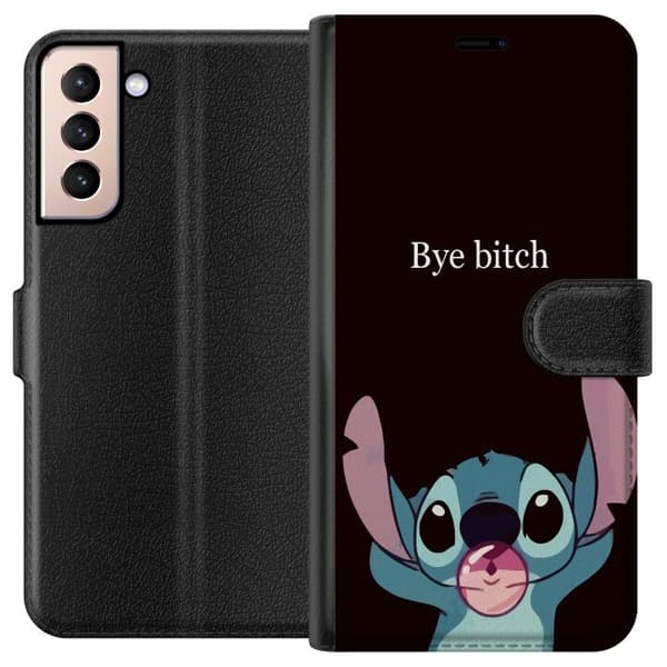 Kompatibel Tegnebogsetui til Samsung Galaxy S21 Bye bitch, Stitch
