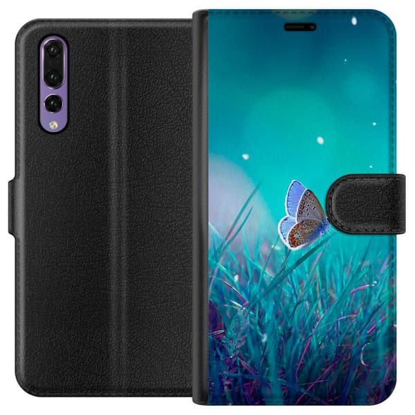 Kompatibel Tegnebogsetui til Huawei P20 Pro Magisk Sommerfugl
