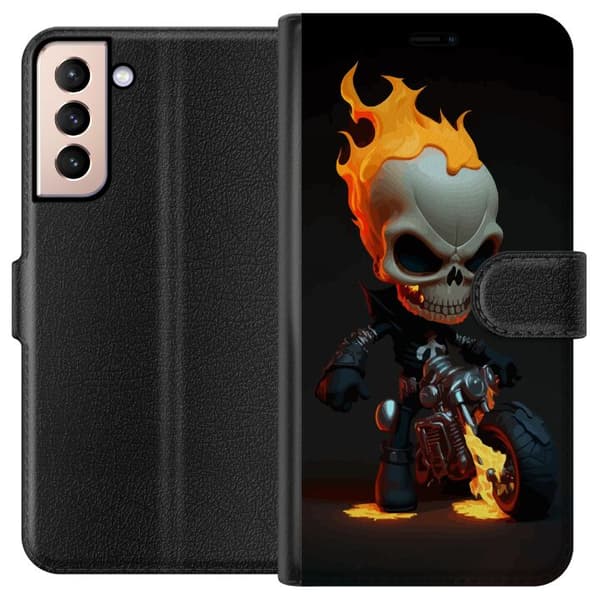 Kompatibel Tegnebogsetui til Samsung Galaxy S21 Kranium Motor