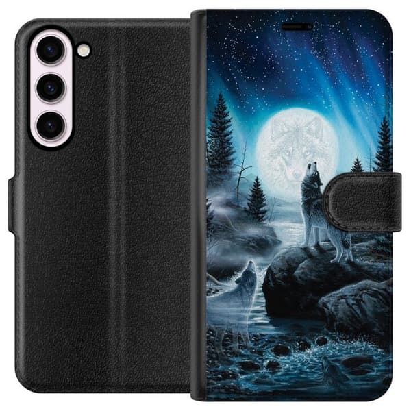 Kompatibelt Plånboksfodral till Samsung Galaxy S23+ Wolf / Varg