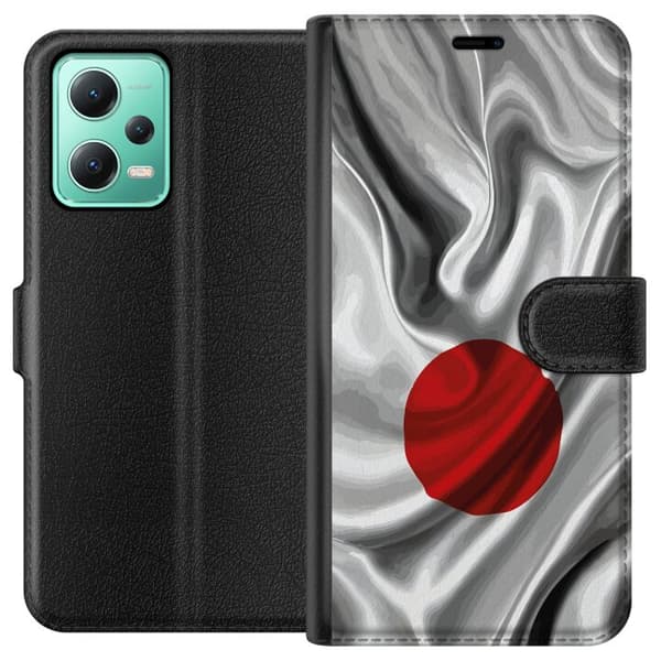 Kompatibel Tegnebogsetui til Xiaomi Redmi Note 12 Modern rumdesign med abstrakt planet
