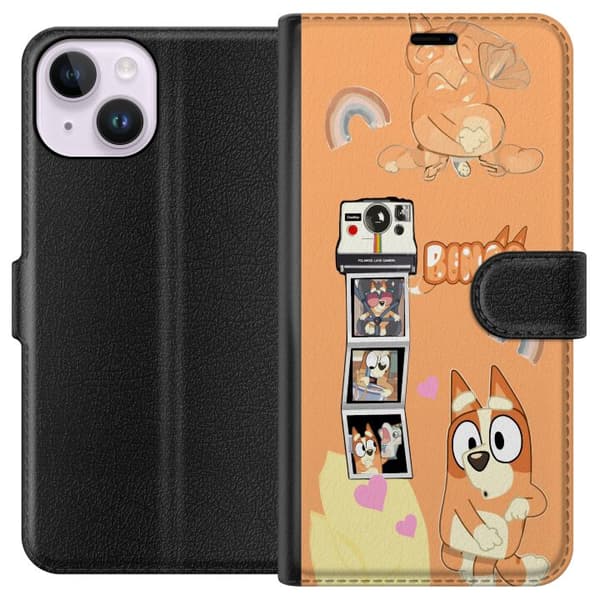 Kompatibel Tegnebogsetui til Apple iPhone 14 Bluey