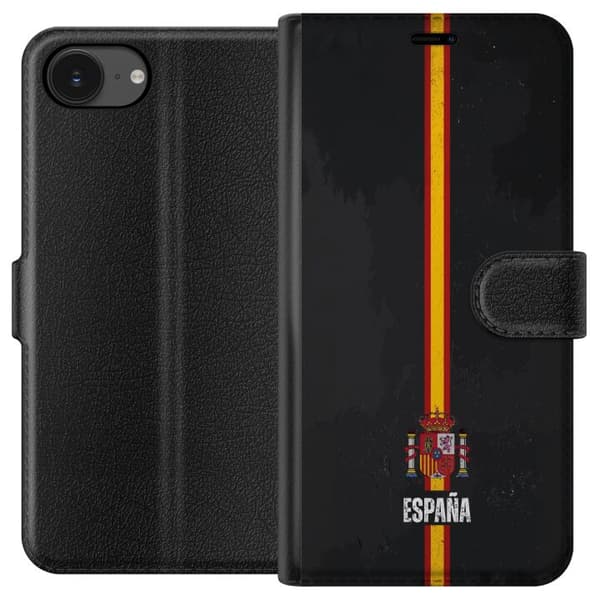 Kompatibel Tegnebogsetui til Apple iPhone 16e Stilfuldt design med Spaniens flag