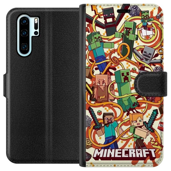 Kompatibel Tegnebogsetui til Huawei P30 Pro Minecraft